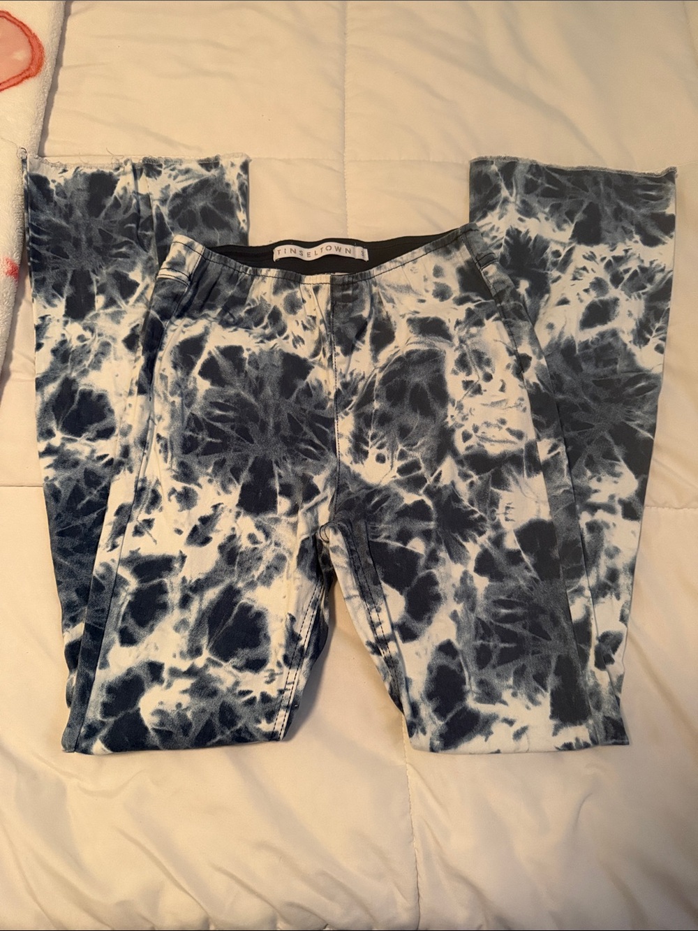 Tie-Dye Blue Flared jeggings